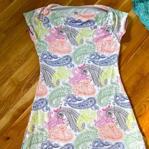 Title Nine casual paisley rainbow dress sz Med
